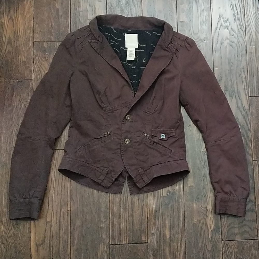 Diesel Brown Fitted Jacket Size L